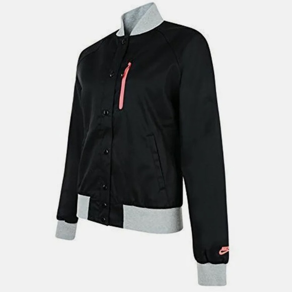 Nike Black and Gray Women's Jacket - Picture 1 of 15